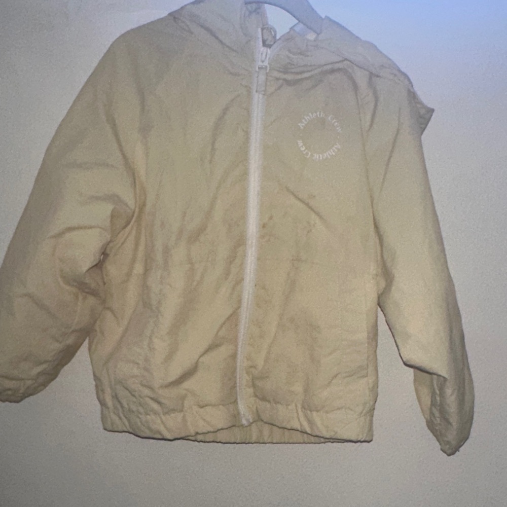 Zara Cream Hooded Kids Raincoat